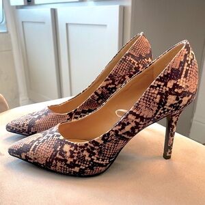 H&M Snakeskin Fabric Print High Heels - Womens US Size 7